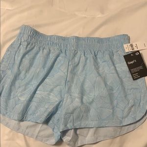 GapFit White and Blue Athletic Shorts